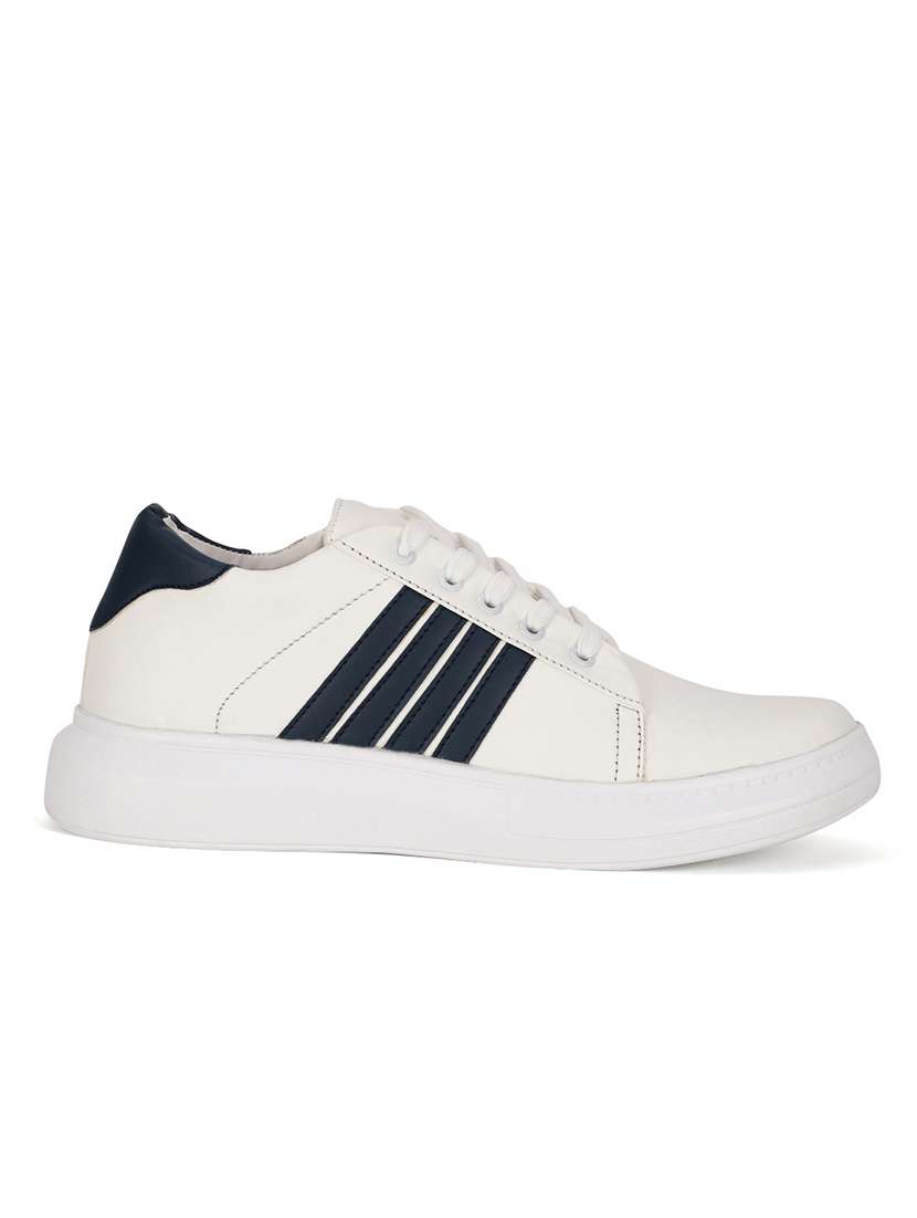 navy leather lace up sneakers - 18015980 -  Standard Image - 1