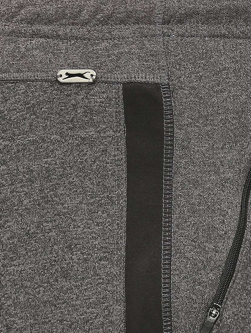 grey solid full length track pant - 18016205 -  Standard Image - 4