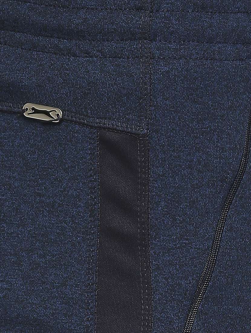 navy blue solid full length track pant - 18016206 -  Standard Image - 4