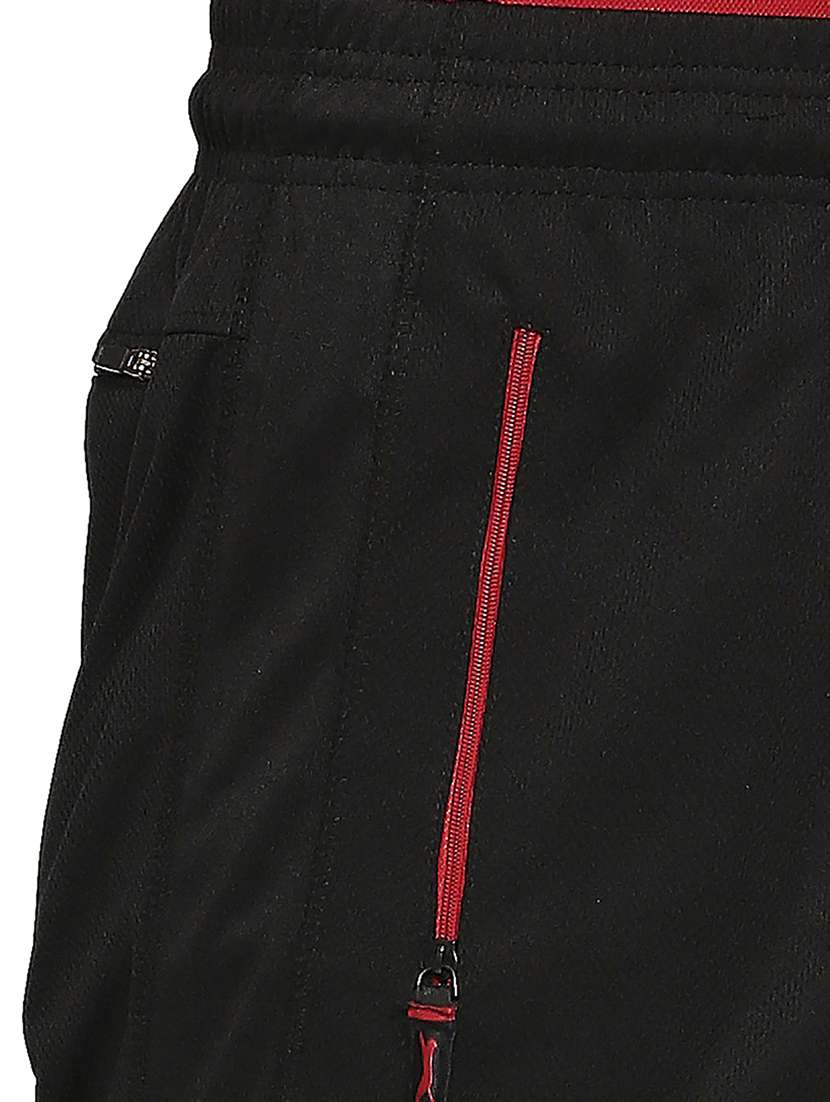 black solid full length track pant - 18016208 -  Standard Image - 4