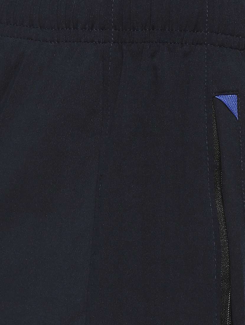 navy blue solid full length track pant - 18016217 -  Standard Image - 4