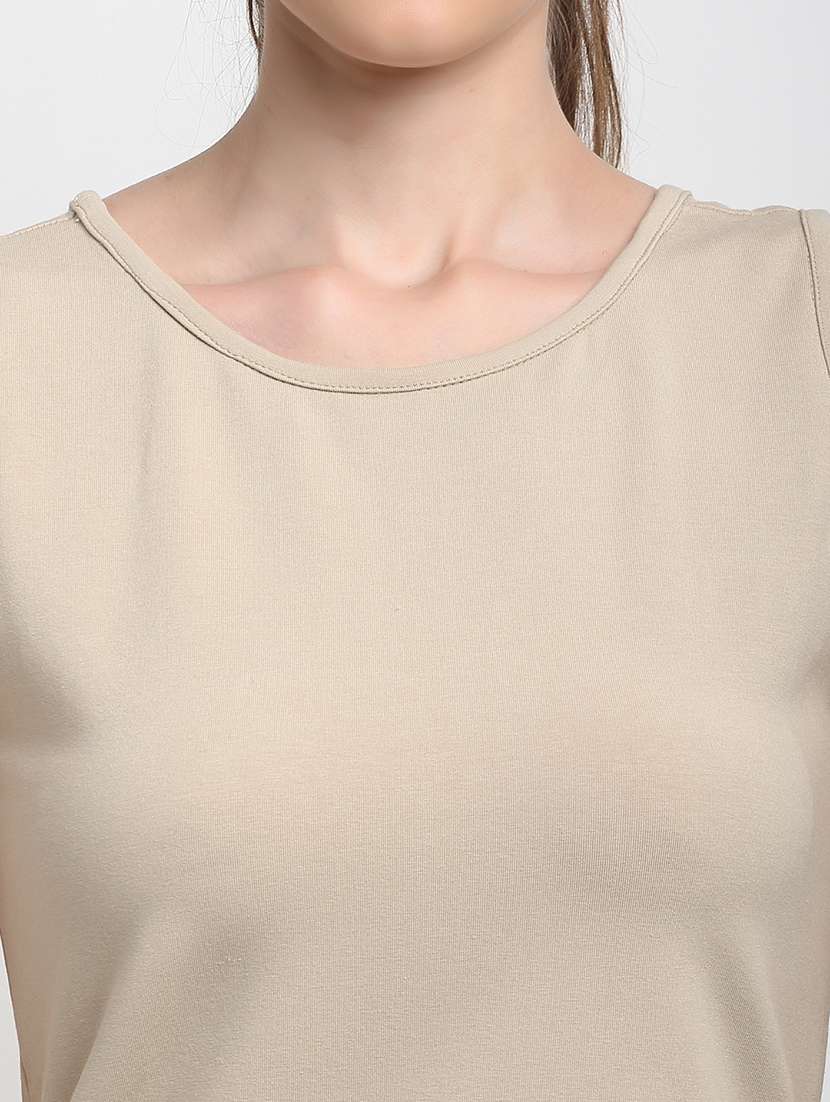 beige cotton tank  top - 18016287 -  Standard Image - 4