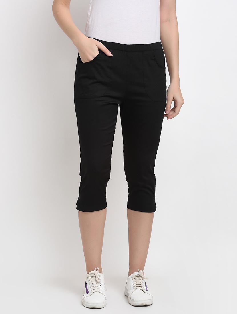 mid rise solid capri - 18016417 -  Zoom Image - 0