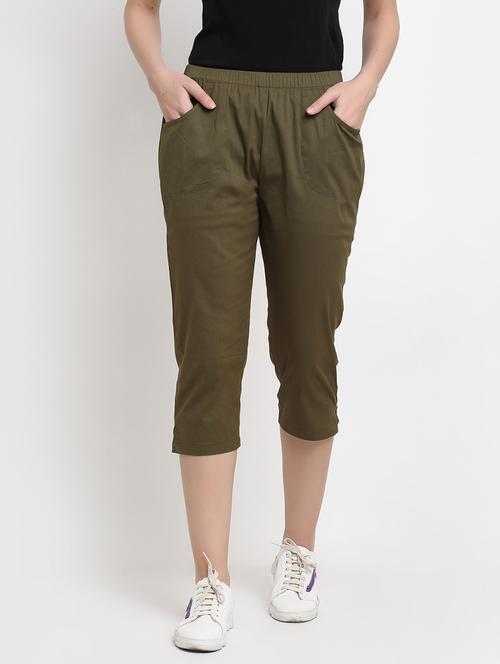 mid rise solid capri - 18016420 - Standard Image - 0