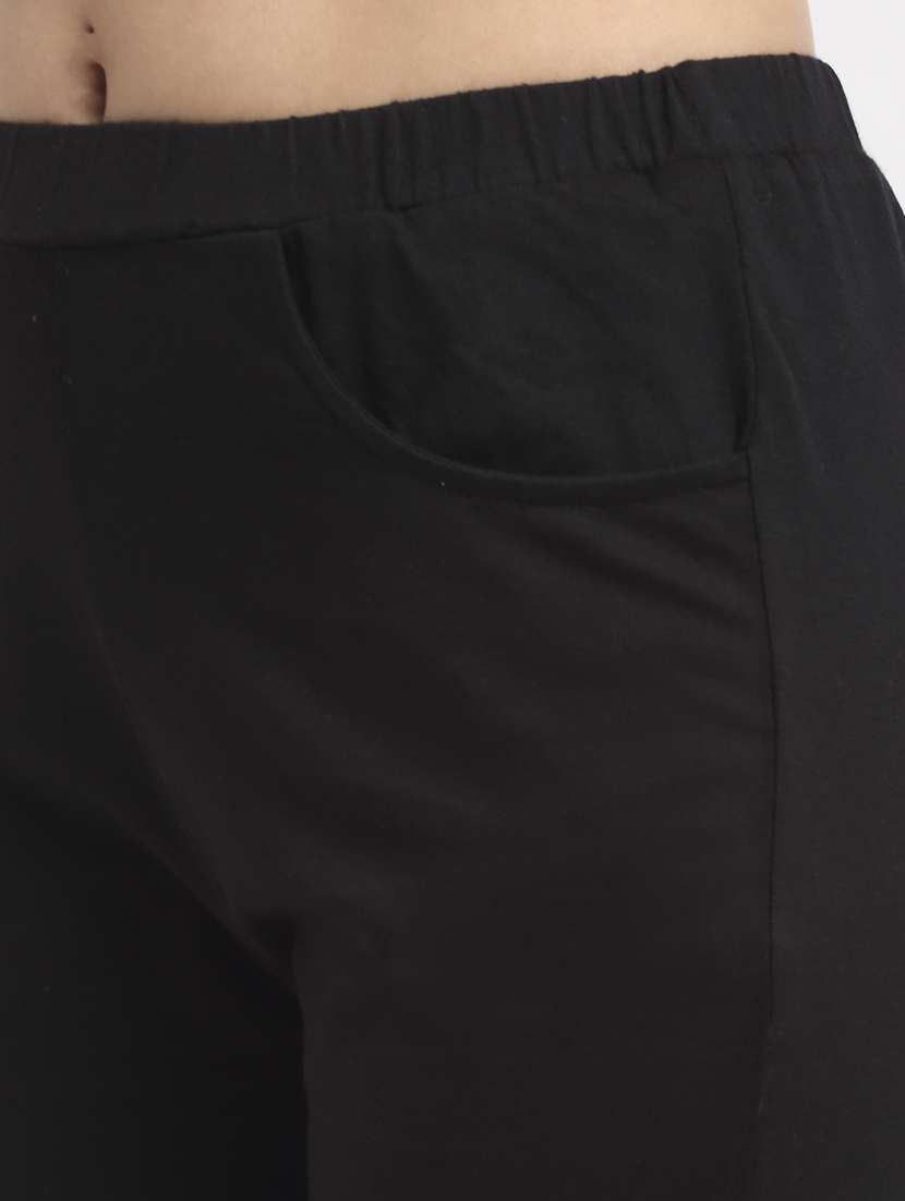 mid rise solid capri - 18016566 -  Standard Image - 4