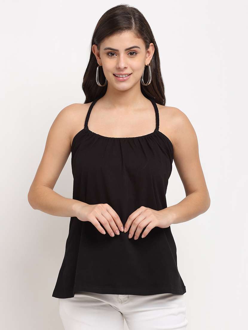 cami neck solid top