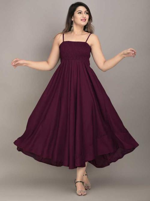 women's fit & flare solid dress - 18016956 - Standard Image - 0