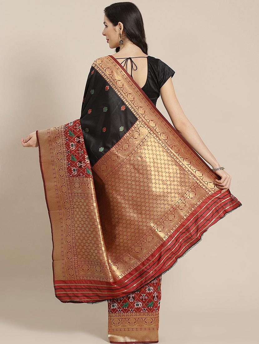 zari work kanjivaram saree with blouse - 18017514 - Standard Image - 1