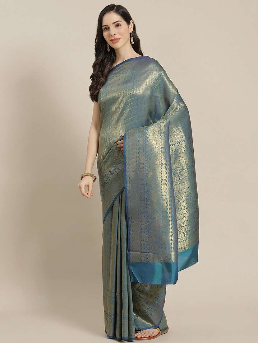 zari work kanjivaram saree with blouse