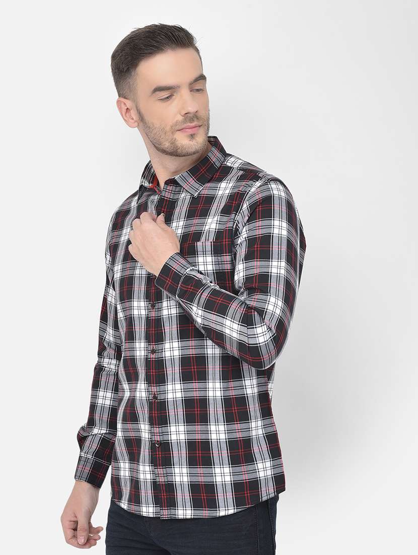 black checkered casual shirt - 18017694 -  Standard Image - 1