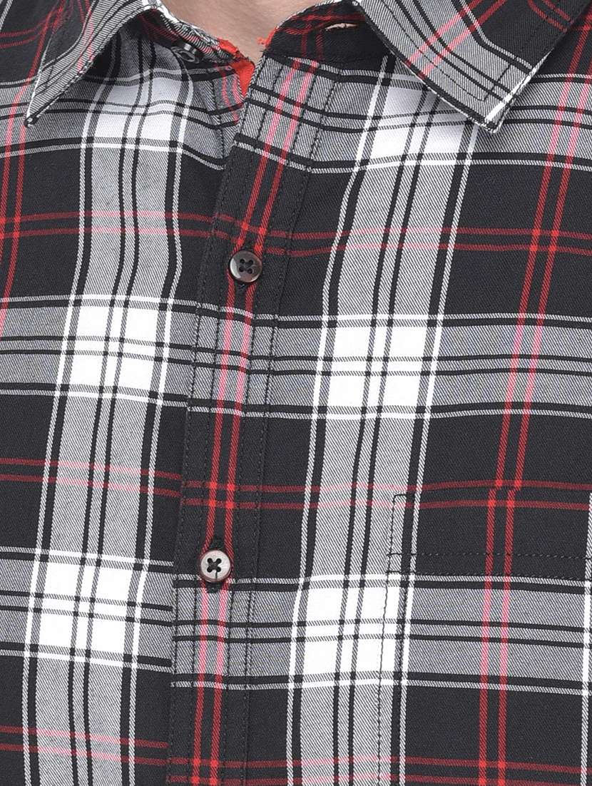 black checkered casual shirt - 18017694 -  Standard Image - 4