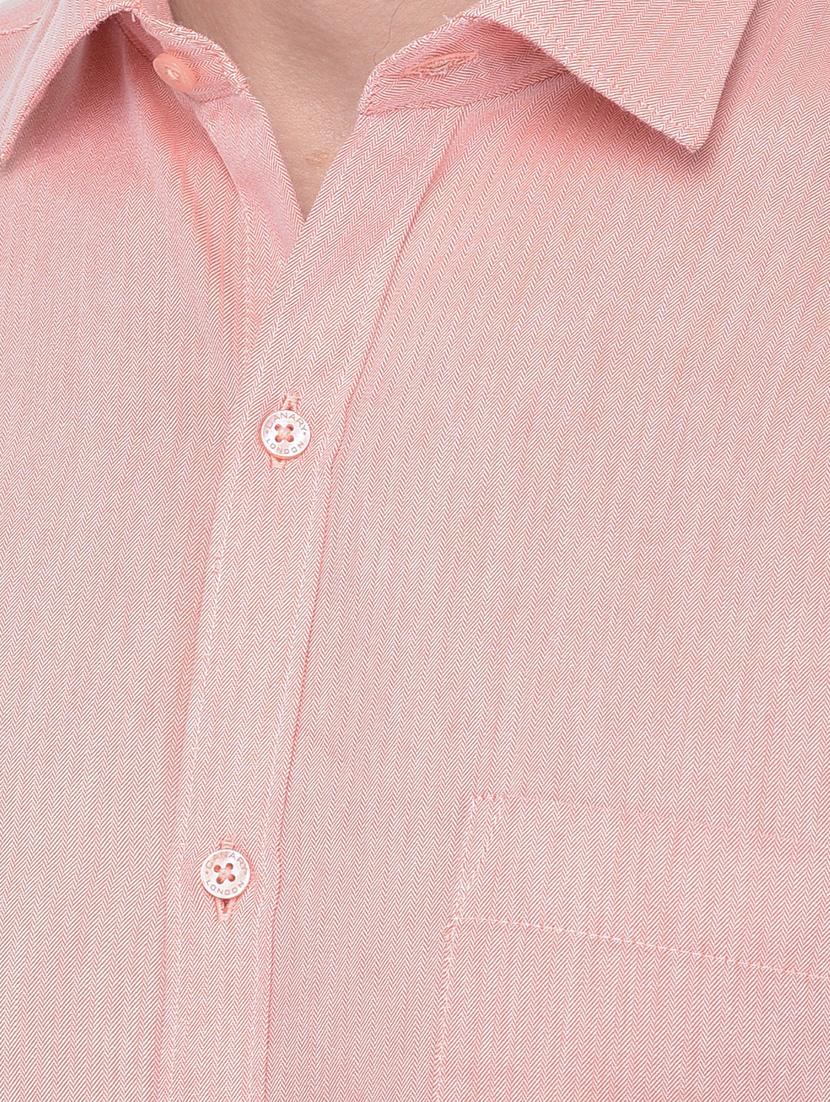orange self design formal shirt - 18017712 - Standard Image - 4