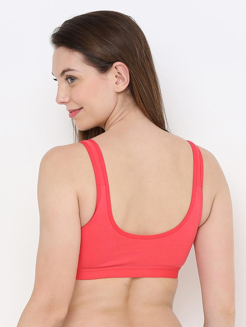 red solid sports bra - 18017726 - Standard Image - 1