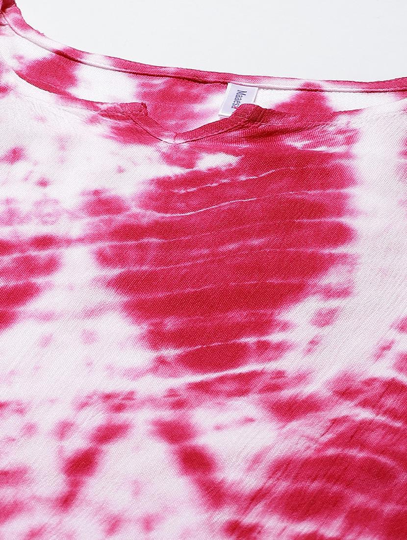 v-neck tie & dye kaftan dress - 18018414 - Standard Image - 4