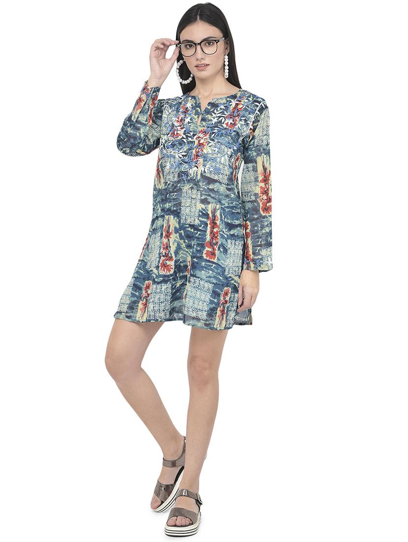 key hole neck printed tunic - 18018459 - Standard Image - 4