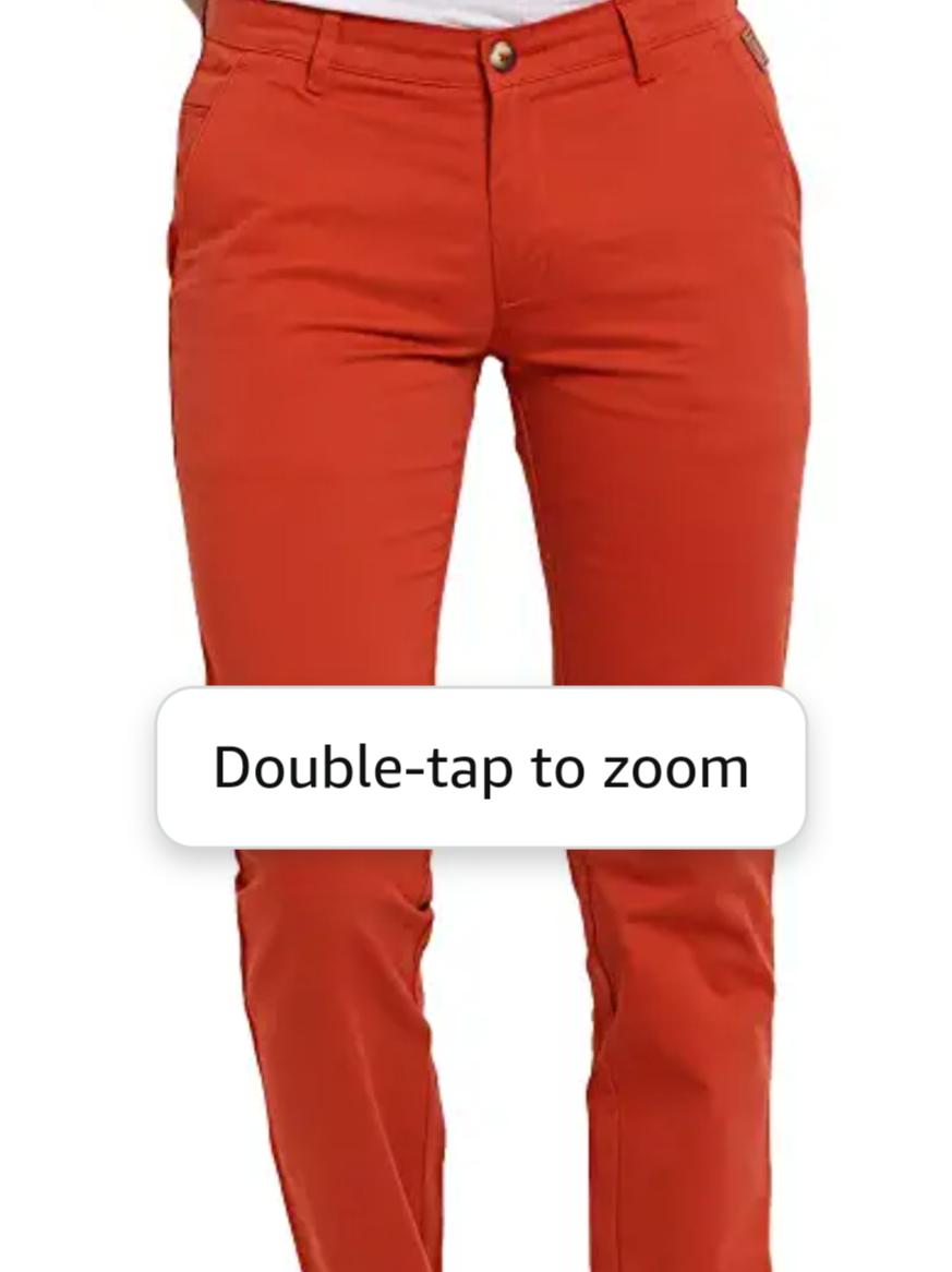 red cotton trousers - 18018808 - Standard Image - 1