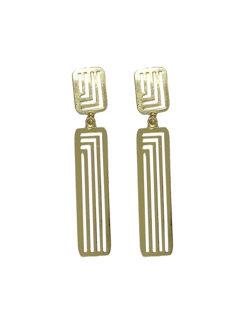 gold brass drop earring