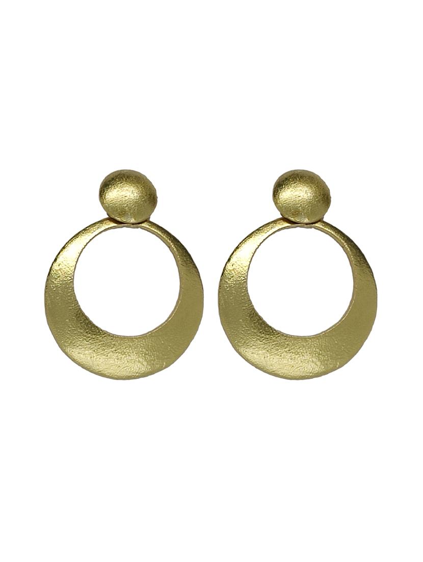 gold old class shaped  studs earring