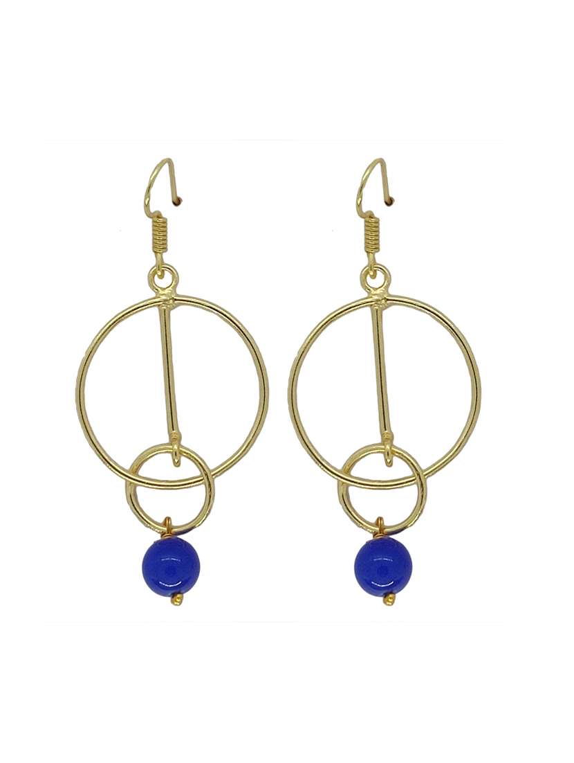 black brass drop earring