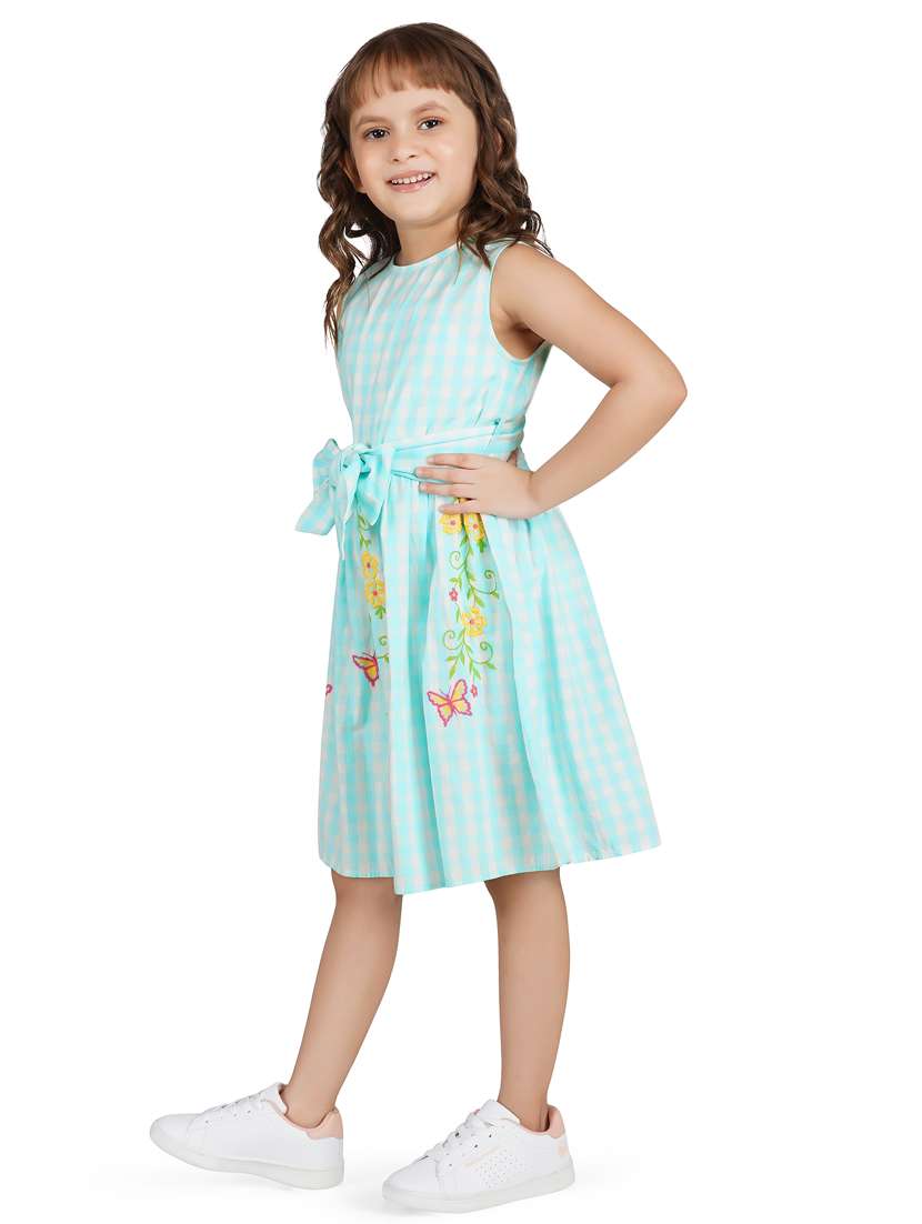 girls round neck sleeveless frock - 18019503 -  Standard Image - 1
