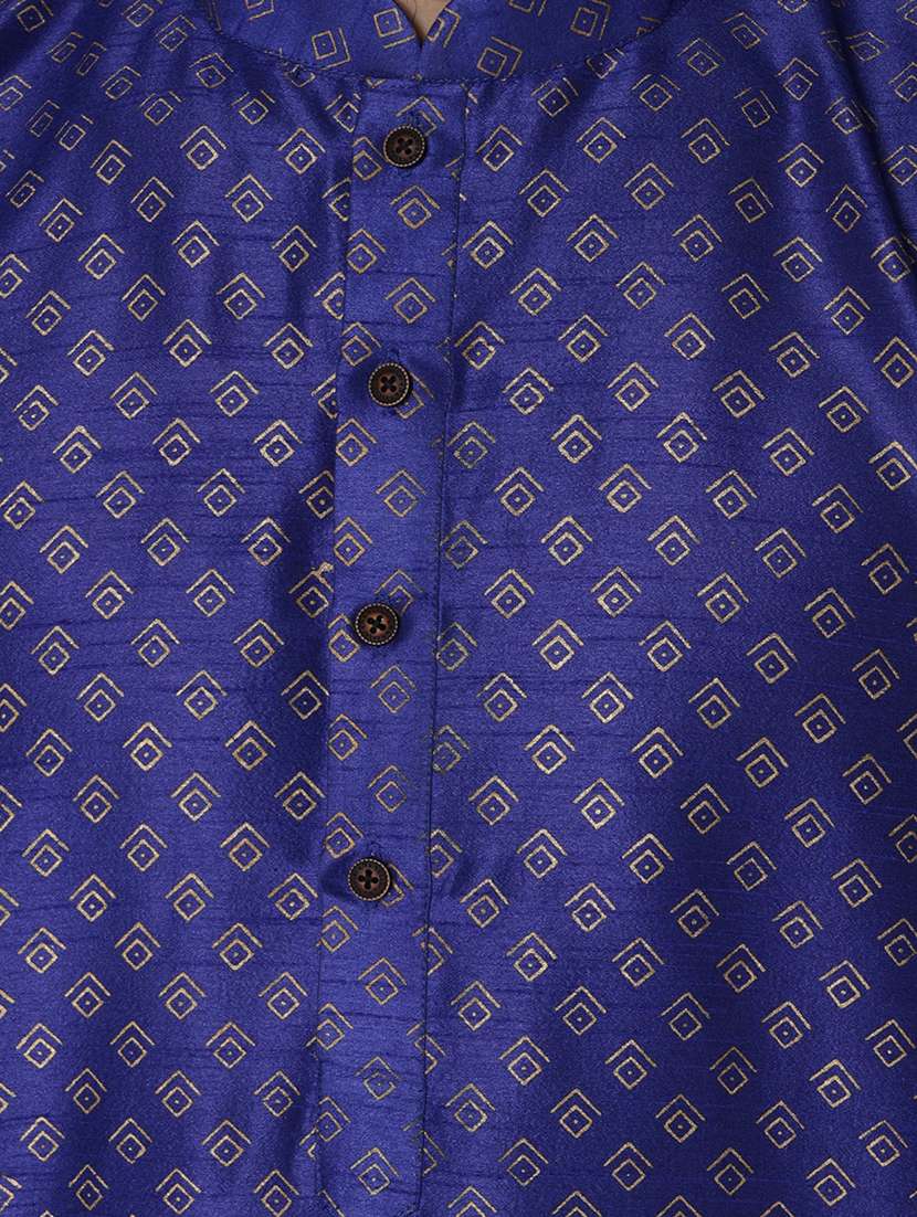 blue printed long kurta - 18019532 - Standard Image - 4