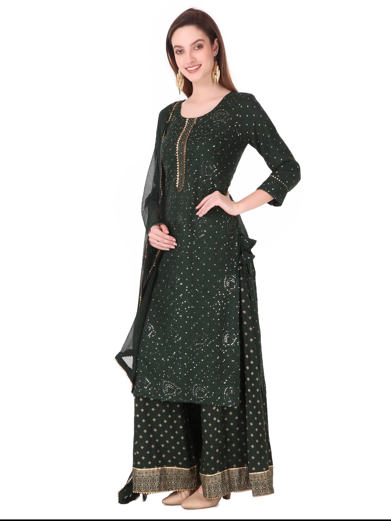 kurti sarara set , with duppata  - 18019587 -  Standard Image - 1