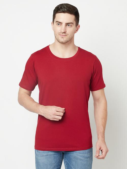 men solid round neck t-shirt  - 18020077 -  Standard Image - 0