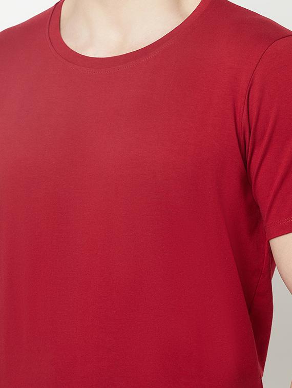 men solid round neck t-shirt - 18020077 - Standard Image - 4