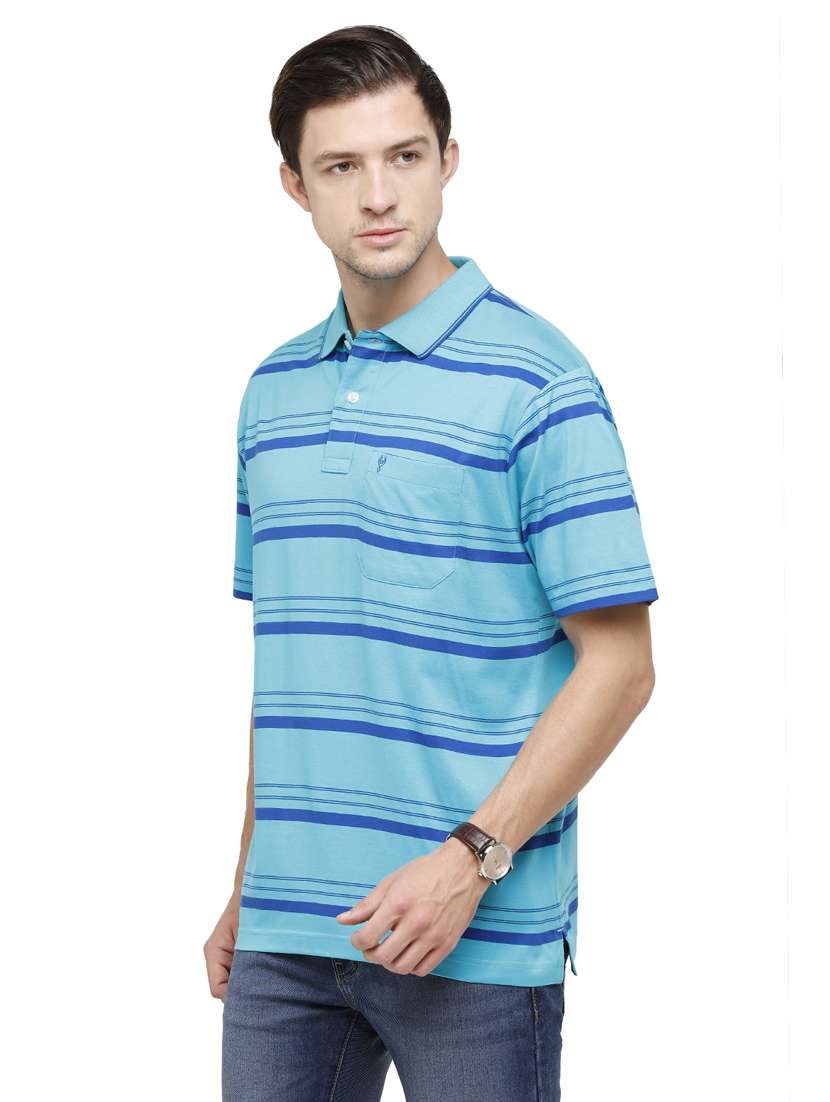 turquoise striped polo t-shir - 18020264 -  Standard Image - 1