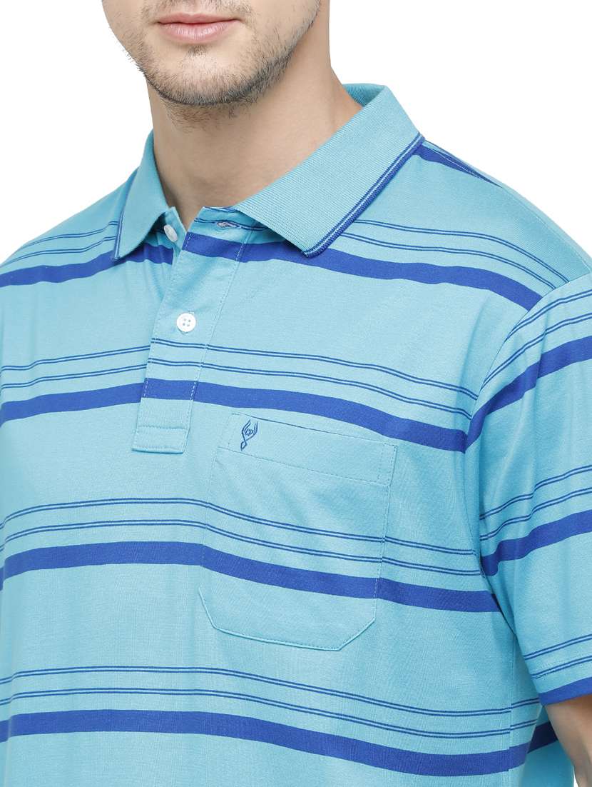 turquoise striped polo t-shir - 18020264 -  Standard Image - 4