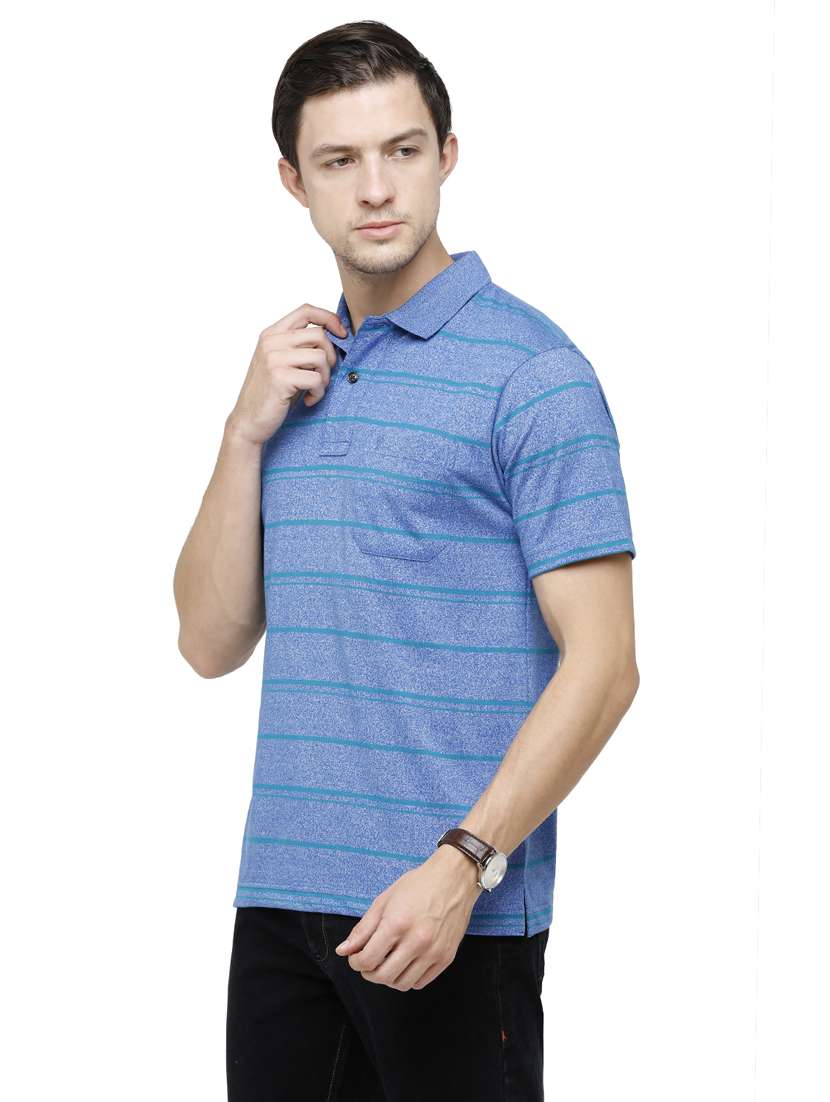 blue striped polo t-shirt - 18020286 -  Standard Image - 1