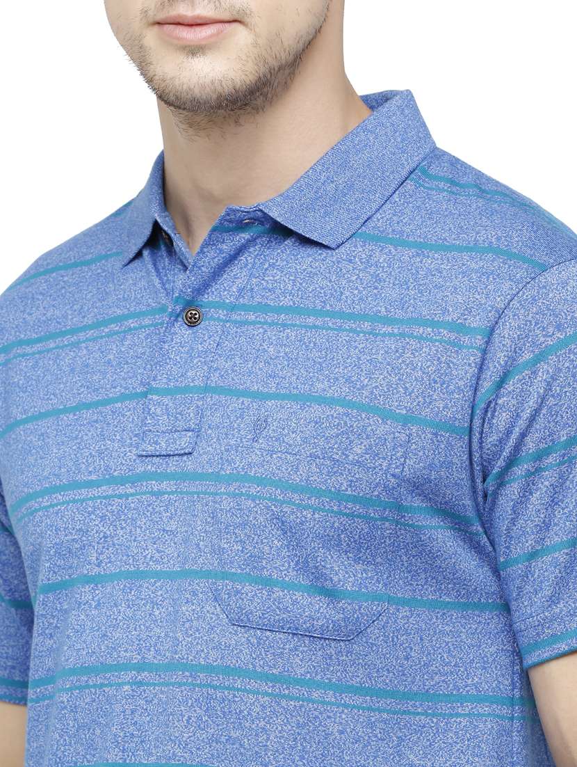 blue striped polo t-shirt - 18020286 -  Standard Image - 4