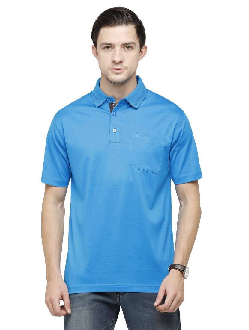 turquoise blue polo t-shirt