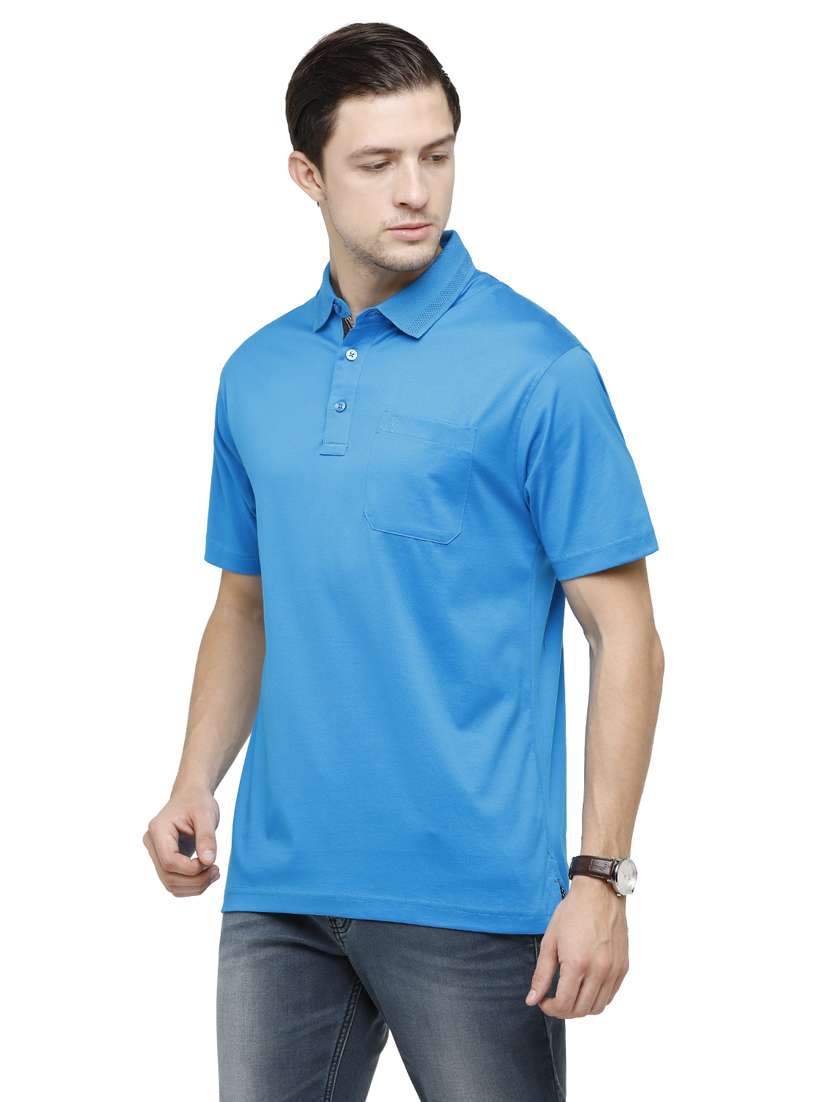 turquoise blue polo t-shirt - 18020318 -  Standard Image - 1