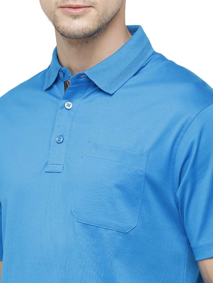 turquoise blue polo t-shirt - 18020318 -  Standard Image - 4