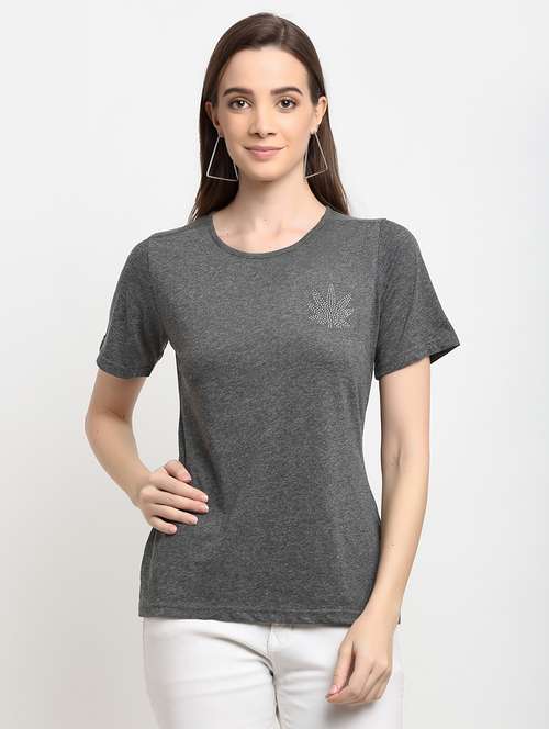 round neck solid tee  - 18020355 -  Standard Image - 0