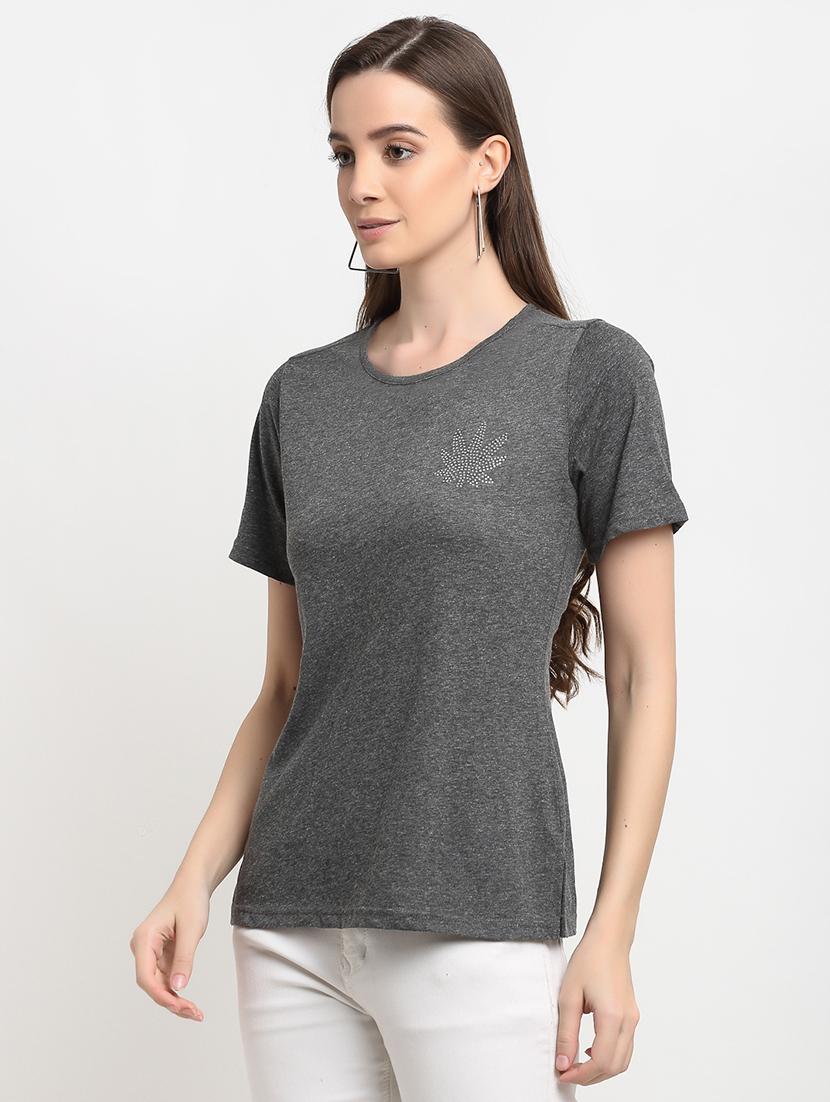 round neck solid tee  - 18020355 -  Standard Image - 1