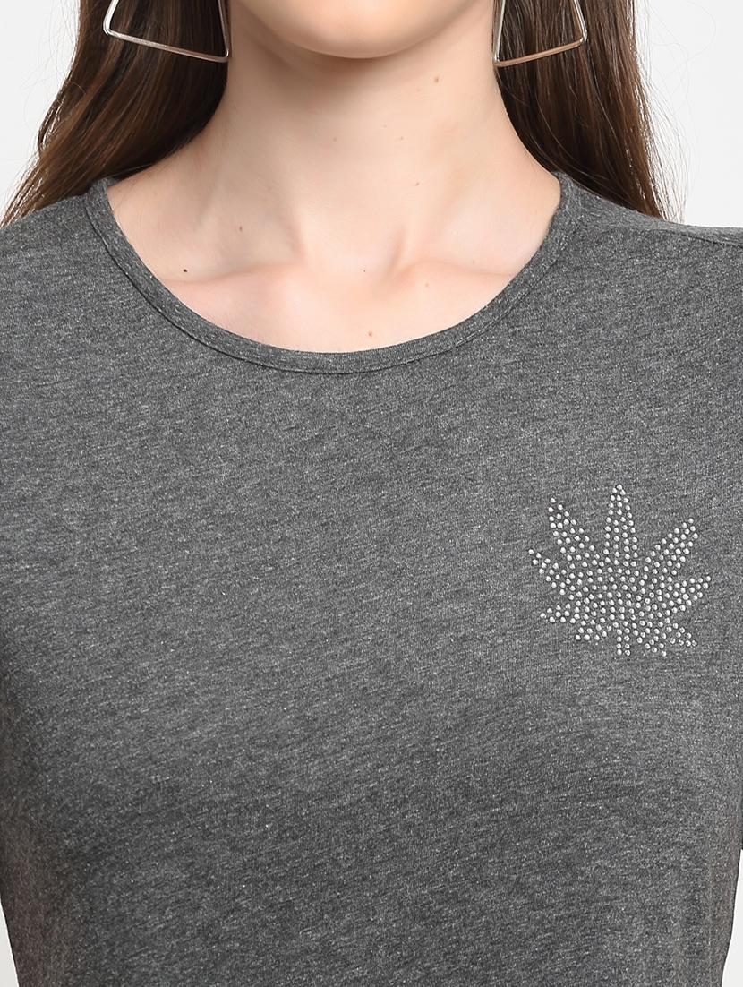 round neck solid tee - 18020355 - Standard Image - 4