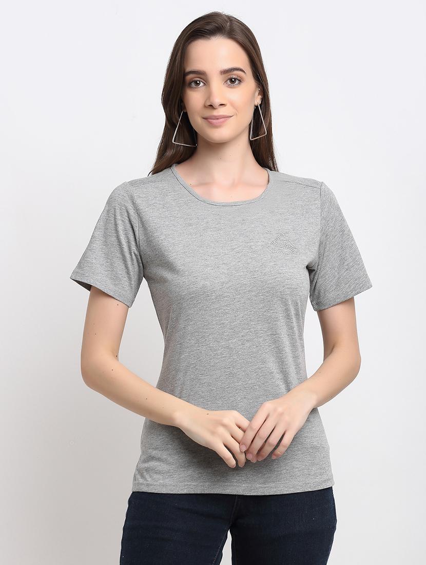 round neck solid tee - 18020356 - Zoom Image - 0
