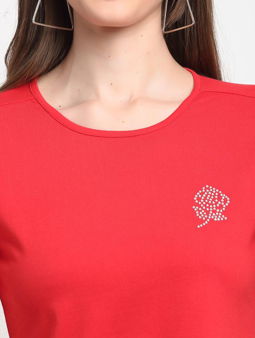 round neck solid tee - 18020357 - Standard Image - 4