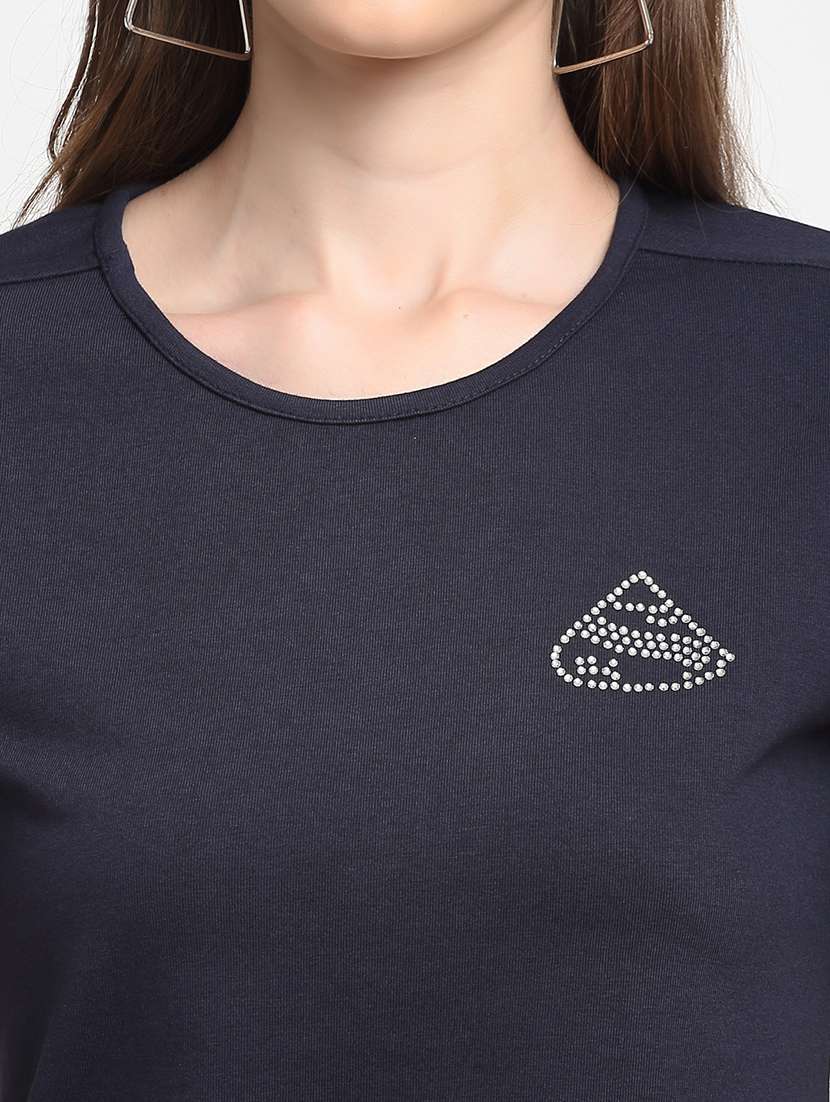 round neck solid tee  - 18020358 -  Standard Image - 4