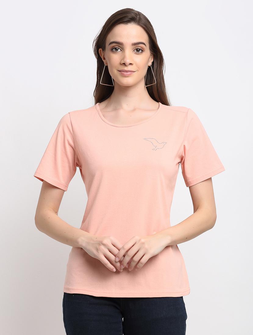 round neck solid tee - 18020360 - Zoom Image - 0