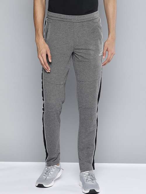 grey side taped full length track pant - 18021118 -  Standard Image - 0