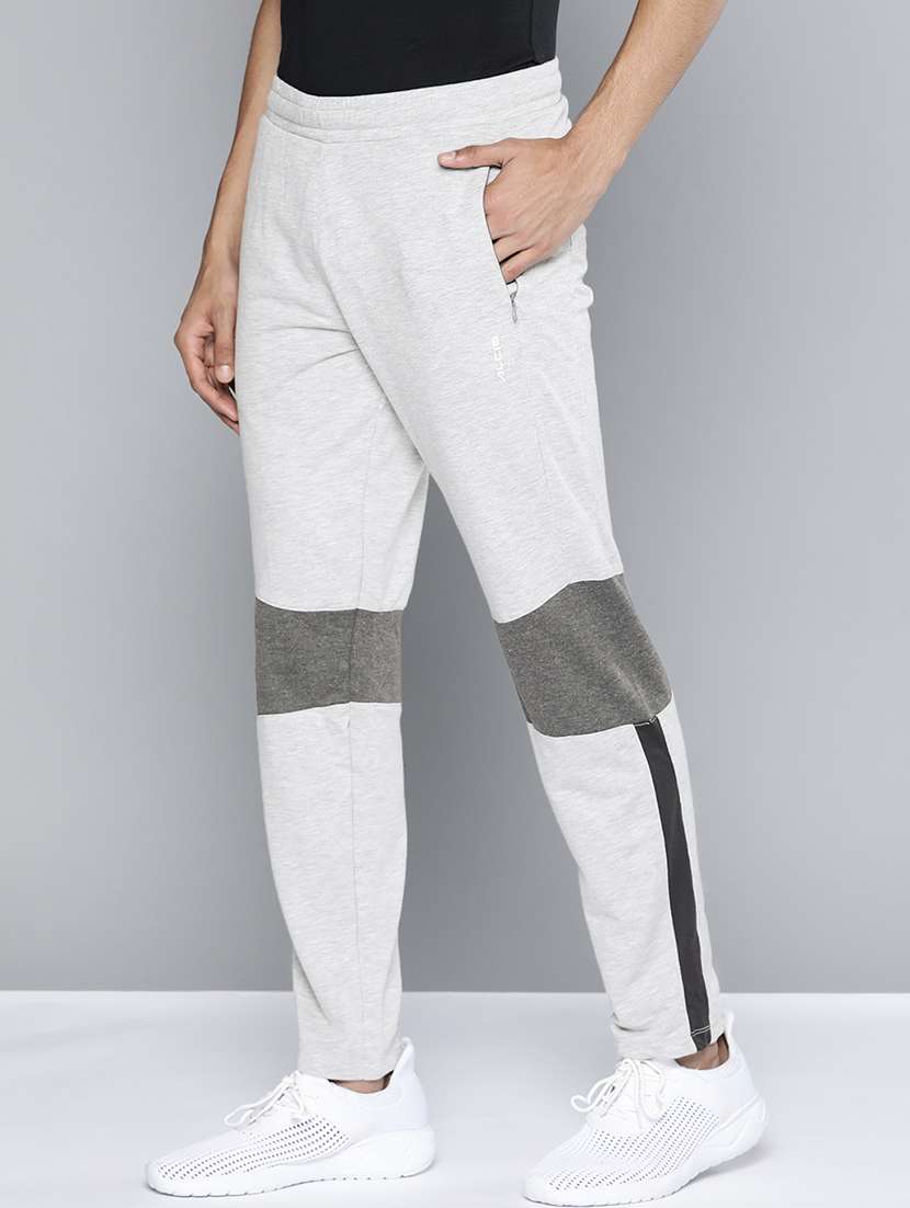 Grey Color Block Full Length Track Pant - 18021119 -  Standard Image - 1