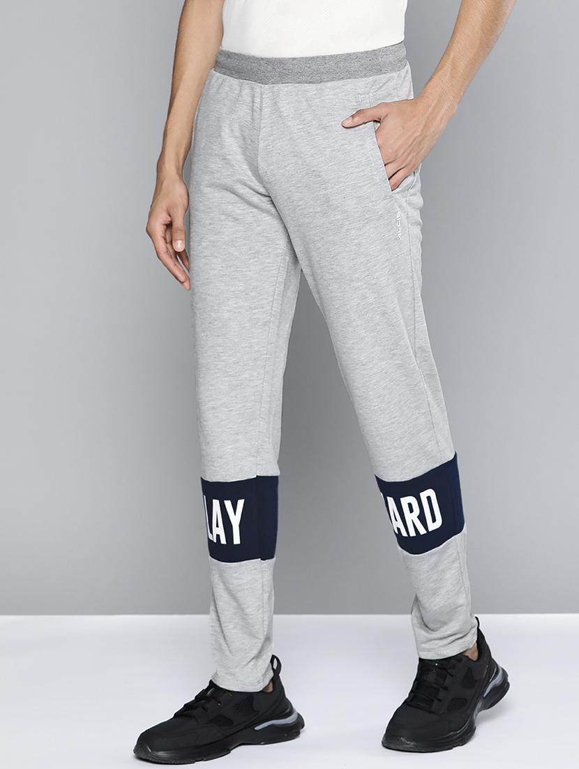 grey printed full length track pant - 18021120 -  Standard Image - 1