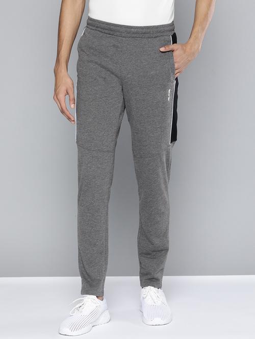 grey side taped full length track pant - 18021122 -  Standard Image - 0