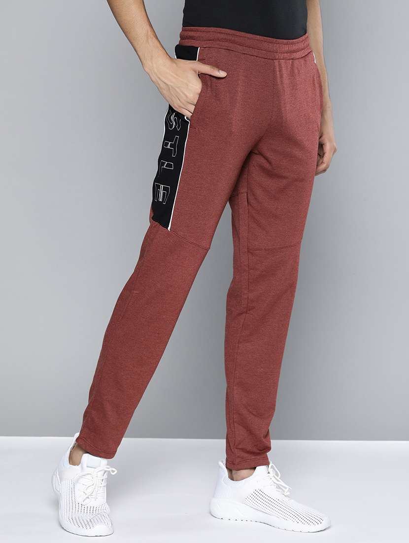 red side taped full length track pant - 18021123 -  Standard Image - 1