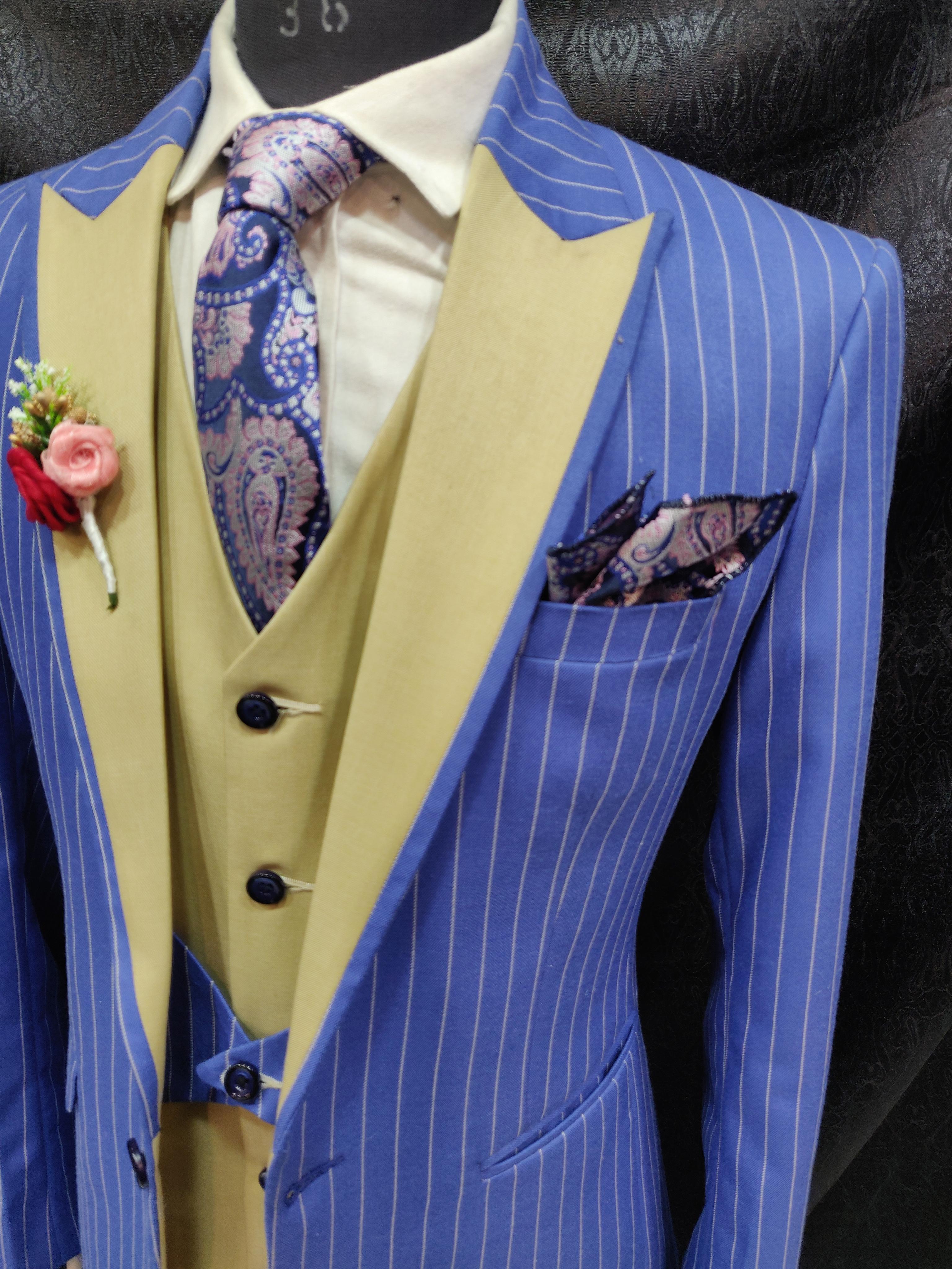 slim fit three piece suit for - 18021690 - Standard Image - 1
