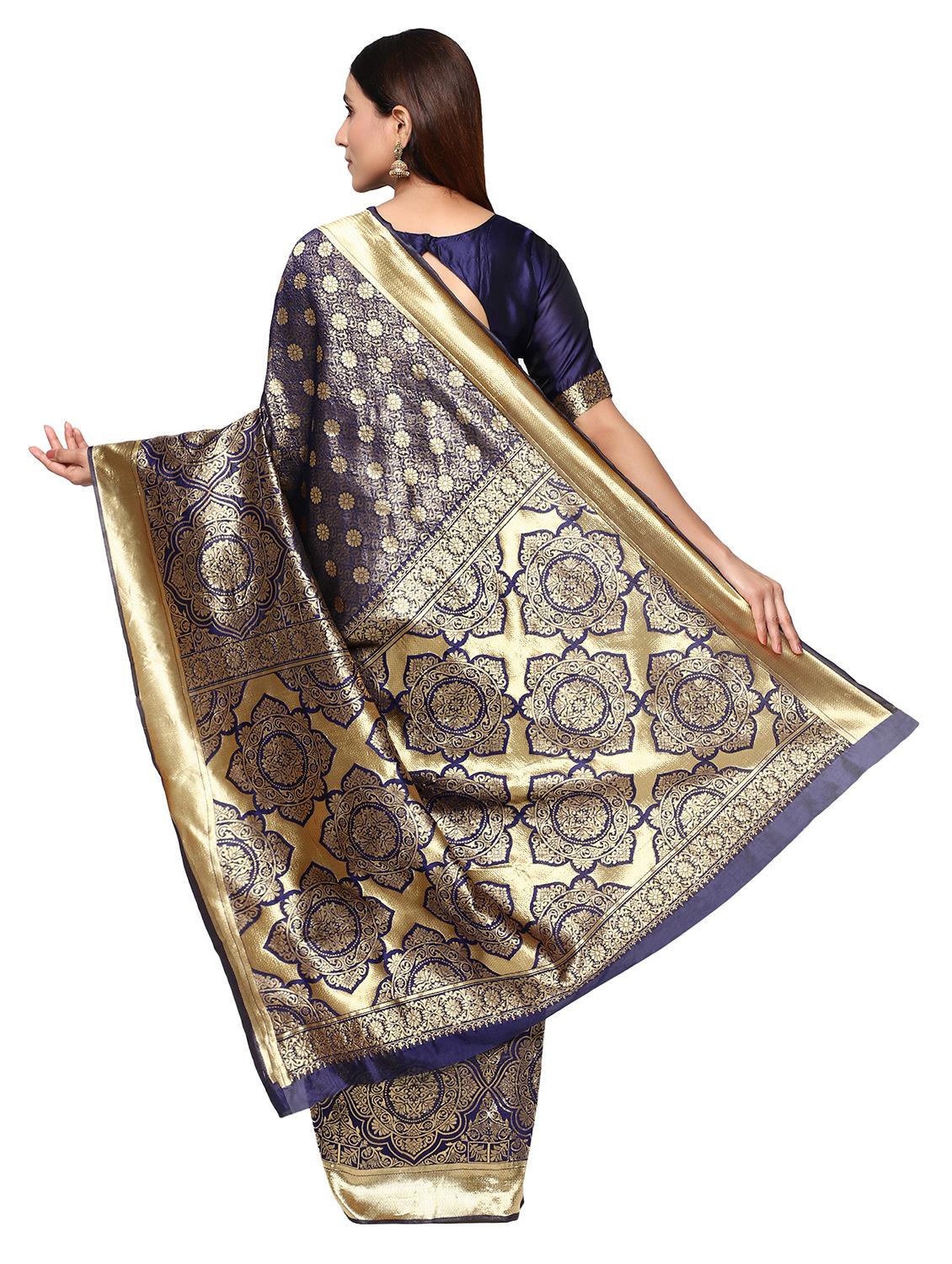 jacquard work kanjivaram saree with blouse - 18021989 -  Standard Image - 1