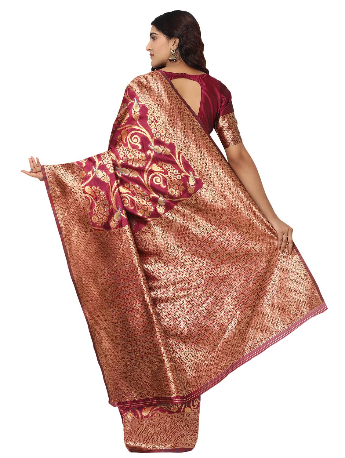 jacquard work kanjivaram saree with blouse - 18022014 -  Standard Image - 1